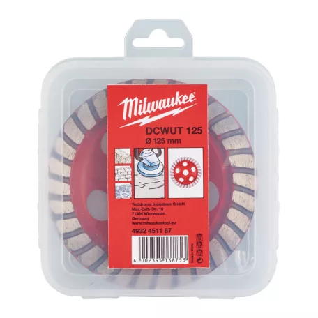 Gyémánt fazékkorong Univerzális turbó egysoros DCWUT 125 mm (MILWAUKEE 4932451187) 