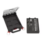 1/4˝racsnis dugókulcs készlet metrikus (28 részes) PACKOUT™ keskeny rendszerezőben (MILWAUKEE 4932478812) 