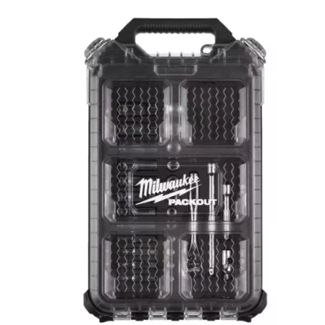 1/4˝racsnis dugókulcs készlet metrikus (28 részes) PACKOUT™ keskeny rendszerezőben (MILWAUKEE 4932478812) 