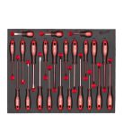 Csavarhúzó készlet 3 oldalú markolattal 23 részes készlet - habbetétben (MILWAUKEE 4932479830) 