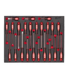   Csavarhúzó készlet 3 oldalú markolattal 23 részes készlet - habbetétben (MILWAUKEE 4932479830) 