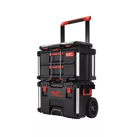 PACKOUT™ Gurulós láda + 2 fiókos láda + Keskeny rendszerező szett (3 részes) (MILWAUKEE 4932479957) 