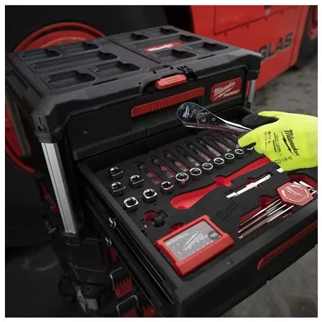 PACKOUT™ 1/2'' Racsni,- Bit és Imbusz készlet 70 részes - habbetétben (MILWAUKEE 4932480716) 