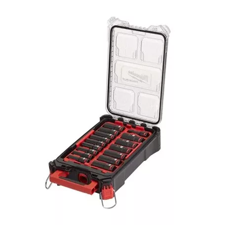 1/2"Gépi Dugókulcs hosszú Packout készlet 16 részes (MILWAUKEE 4932480943) 