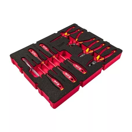 PACKOUT™ VDE Villanyszerelő készlet, 10 részes - habbetétben (MILWAUKEE 4932493637) 