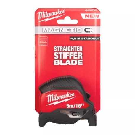 Mágneses mérőszalag 5m/16ft-30mm (MILWAUKEE 4932498769) 