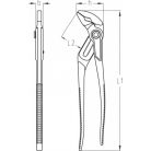 Univerzális fogó 10", 15 fokozatban állítható (GEDORE 142 10 TL)