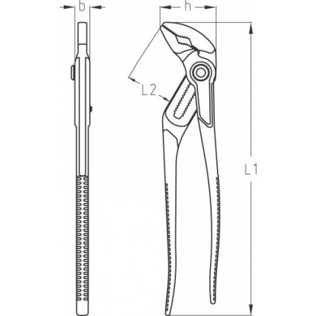 Univerzális fogó 10", 15 fokozatban állítható (GEDORE 142 10 TL)