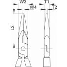 Félkerekcsőrű fogó 160 mm 2K markolat (GEDORE 8132-160 JC)