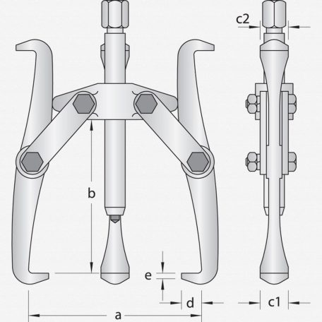 3-karú csapágylehúzó (pólussaru lehúzó), 60x40mm (GEDORE 1.13/02)
