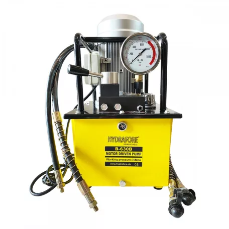 Kettős működésű elektromos hajtású tápegység, pumpa (kéziszelepes 700Bar-0.75kW/220V-12L) (B-630B-220-1HP-12L)
