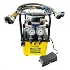Kettős működésű elektromos hajtású tápegység, pumpa (mágnesszelep/lábpedál 700Bar/0.75kW/220V-8L) (B-630B-I-220-1HP-8L)