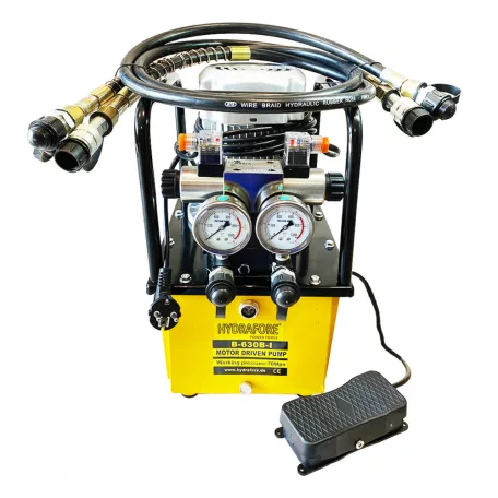 Kettős működésű elektromos hajtású tápegység, pumpa (mágnesszelep/lábpedál 700Bar/0.75kW/220V-8L) (B-630B-I-220-1HP-8L)