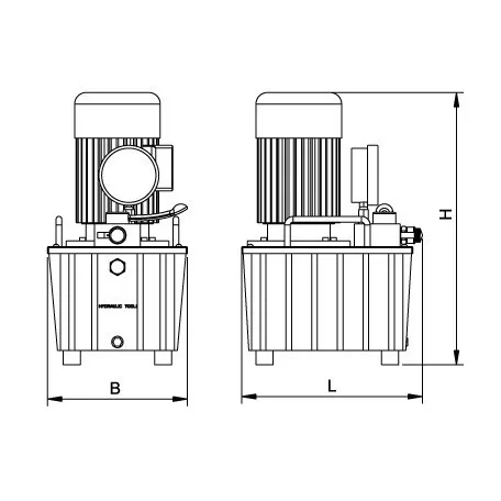 Kettős működésű elektromos hajtású tápegység (kéziszelepes 700Bar/1.5KW/220V/35L) (B-630B-II-220-2HP-35L)