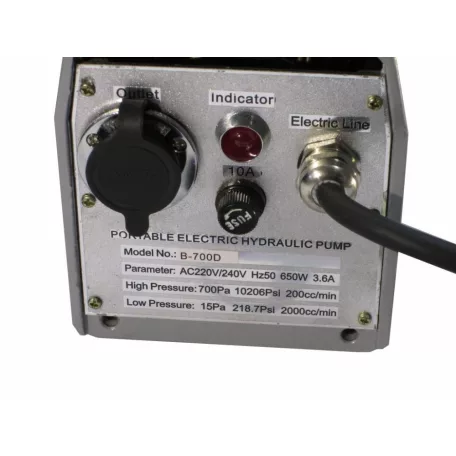 Egyszeres működésű elektromos hajtású tápegység (mágnesszelep, 700Bar) (B-700D)