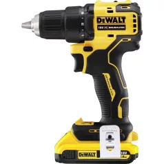   18V XR kompakt kefe nélküli ütvefúró csavarozó akkumulátorral és töltővel TSTAK-ban (DeWALT DCD708D2T-QW) 