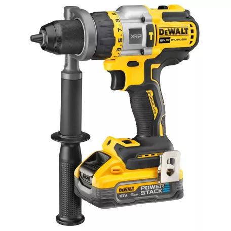 18V/2x5.0Ah Akkus ütvefúró POWERSTACK, töltővel TSTAK kofferban (DeWALT DCD999H2T-QW)
