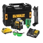 12V/1×2Ah Önszintező 3x360 1080 keresztlézer, töltő, koffer ZÖLD (DeWALT DCE089D1G-QW)