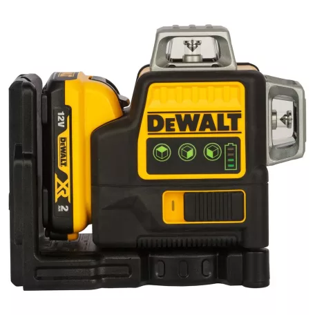 12V/1×2Ah Önszintező 3x360 1080 keresztlézer, töltő, koffer ZÖLD (DeWALT DCE089D1G-QW)