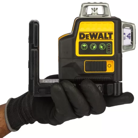 12V/1×2Ah Önszintező 3x360 1080 keresztlézer, töltő, koffer ZÖLD (DeWALT DCE089D1G-QW)