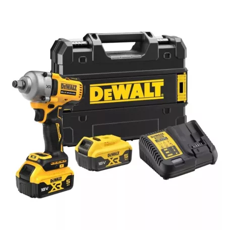 18V/2x5.0Ah Akkus Ütvecsavarozó 1/2", XR Li-Ion, TSTAK kofferben (DeWALT DCF892P2T-QW)