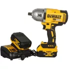 18V/2x5.0Ah Akkus XR kefe nélküli ütvecsavarozó 1/2", 950Nm XR Li-Ion akku, koffer (DeWALT DCF899P2-QW) 