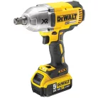18V/2x5.0Ah Akkus XR kefe nélküli ütvecsavarozó 1/2", 950Nm XR Li-Ion akku, koffer (DeWALT DCF899P2-QW) 