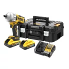18V/2x5Ah Akkus, Kefementes 1/2"-os Ütvecsavarozó+koffer+töltő (DeWALT DCF961H2T-QW) 