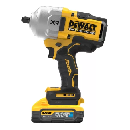 18V/2x5Ah Akkus, Kefementes 1/2"-os Ütvecsavarozó+koffer+töltő (DeWALT DCF961H2T-QW) 