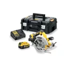 18V/2x5.0Ah XR Kefe Nélküli Körfűrész, 184mm készletben (DeWALT DCS570P2-QW)