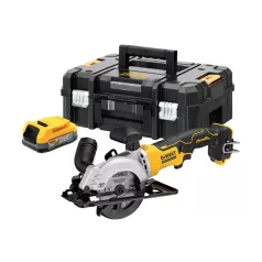   18V, 1x1,7 Ah Kézi körfűrész 115 mm TSTAK kofferben (DeWALT DCS571E1T-XJ) 