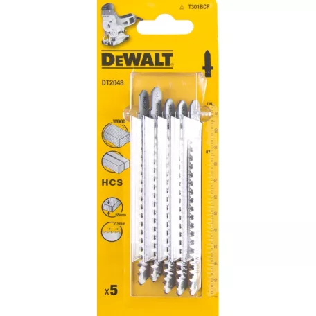 Dekopírfűrészlap 5 db/cs, 116×87×2.5mm Bosch kód: T301BCP (DeWALT DT2048-QZ)