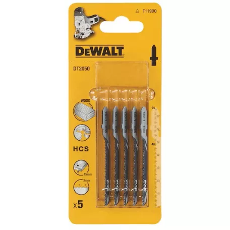 Dekopírfűrészlap 5 db/cs, 76×48×2mm Bosch kód: T119BO (DeWALT DT2050-QZ)