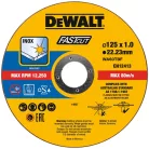 Fast Cut Vágókorong fémre, 125 x 1,0 x 22,23 mm, 100 db (DeWALT DT20540-QZ)