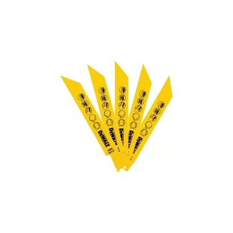 BI-METÁL Fémvágó kobalt kardfűrészlap 152mm - 5 db/cs (DeWALT DT2385-QZ)