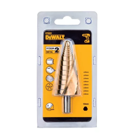 Lépcsősfúró 20-34mm, 10mm HEX (DeWALT DT5031-QZ)