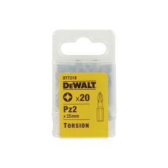   Csavarozóbetét, Torsion, PZ2, 25mm, 20db/cs (DeWALT DT7218-QZ)