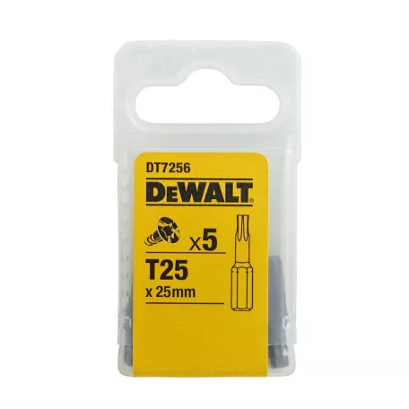 Csavarozóbetét, TORX, T25, 25mm, 5db/cs (DeWALT DT7256-QZ)
