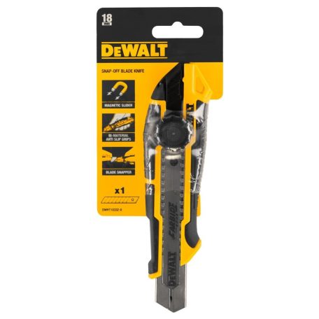 Tördelhető pengéjű műanyag csavaros kés (DeWALT DWHT10332-0)