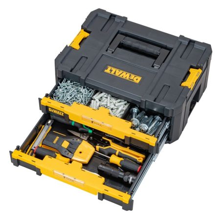 TSTAK IV Szortimenter 2 fiókkal 440x176x314.2mm 8L-es (DeWALT DWST1-70706) 