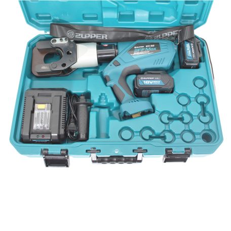 Akkumulátoros kábelvágó (12T/Ø55mm) 18V/2x4.0Ah (ZUPPER ED-55)