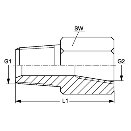 Adapter (AGN3/8", IGN1/4") GHN06IN04