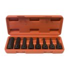 1/2" Gépi Bi-hex, Bit Dugókulcs 8db-os Klt. (M5-M18, L:78mm) (JQ-NB-8set)