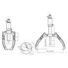 Hidraulikus csapágylehúzó fej 10T (50-250mm) (L-10F-OP)
