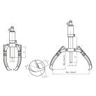 Csapágylehúzó, beépített hidraulikus tápegységgel, 2-3 karos (30T, 150-400mm) (L-30)