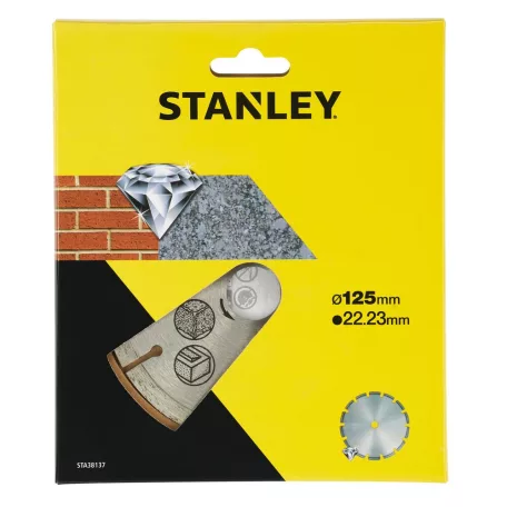 Gyémánt vágókorong kőhöz és téglához, 125x22,2 mm (STANLEY STA38137-XJ)