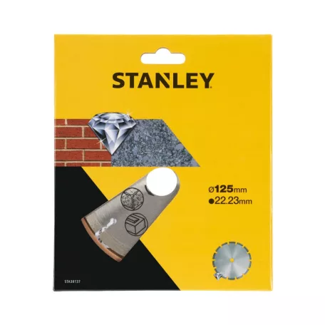 Gyémánt vágókorong kőhöz és téglához, 125x22,2 mm (STANLEY STA38137-XJ)