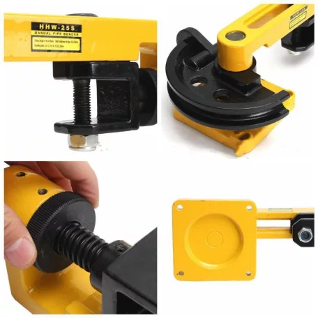 Mechanikus kézi csőhajlító (3/8"-1"; 10-25mm) Fa dobozban! (W-25S_WB)