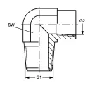 Adapter 90° (AGN3/8" IGN3/8")