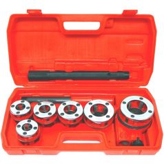   Racsnis kézi csőmenetmetsző készlet BSPT (1/4"; 3/8"; 1/2"; 3/4"; 1"; 1.1/4") (WT1045)